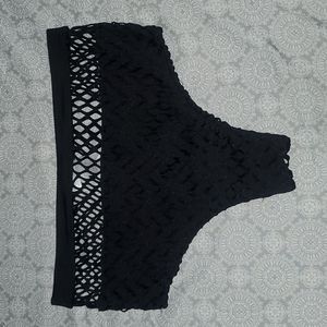 iheartraves, Small, Black, Rave Mesh Bottoms